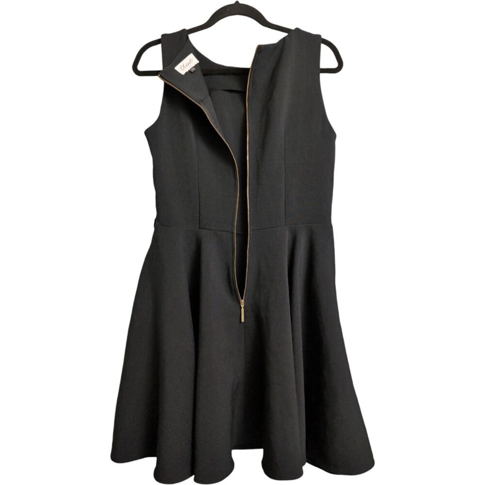 Closet London Black Sleeveless Fit and Flare Pleated Skirt Dress Size 10 - Picture 6 of 11